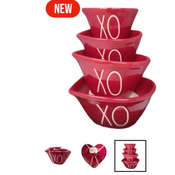 Rae Dunn XO Heart Measuring Cups - Picture 3 of 10